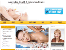 Tablet Screenshot of healtheducationcentre.com